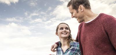Und dann sagt das Kind plötzlich zum ersten Mal: „Papa halte dich auf Abstand!“