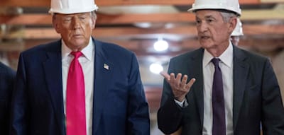 Beim Baustellen-Besuch kommt es zum Streit zwischen Trump und Powell
