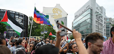 Polizei löst Demonstration gegen Israel-Politik auf