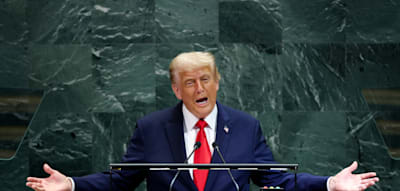 „Kranker Weg“ – Während Baerbock hinter ihm sitzt, rechnet Trump mit grüner Politik ab