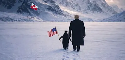 &bdquo;Embrace the penguin&ldquo; &ndash;&nbsp;Hohn und Spott f&uuml;r Wei&szlig;es Haus wegen KI-generiertem Gr&ouml;nland-Bild