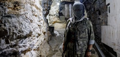 Im geheimen Berg, in dem sich K&auml;mpfer auf den Mullah-Sturz vorbereiten